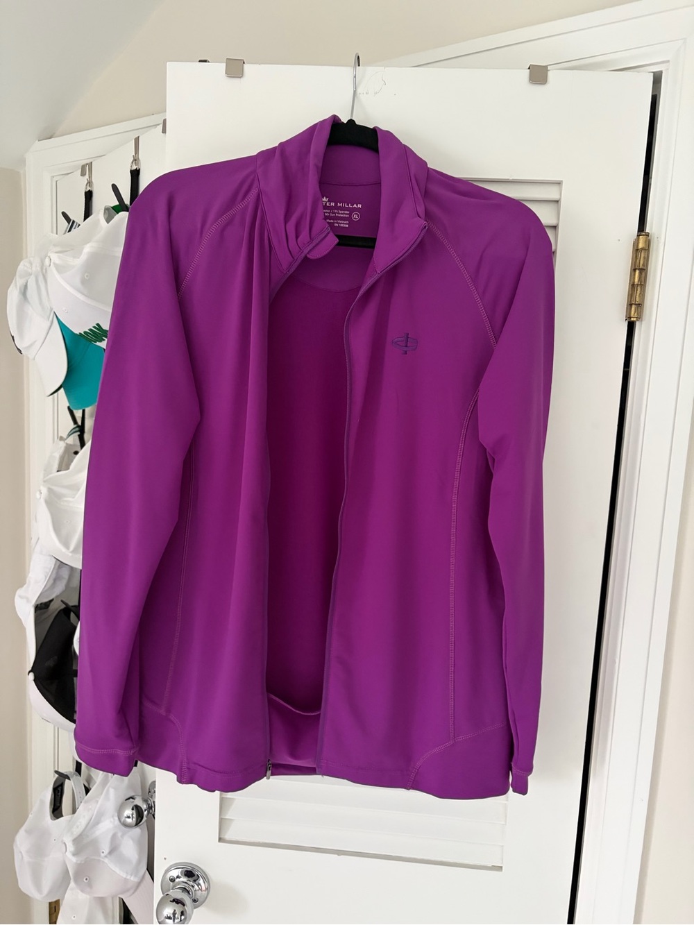 Peter Millar Magenta Lightweight Zip-Front Jacket